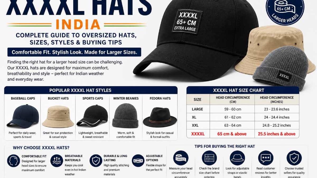 XXXXL Hats in India: Complete Guide to Oversized Hats, Sizing, Styles & Buying Tips