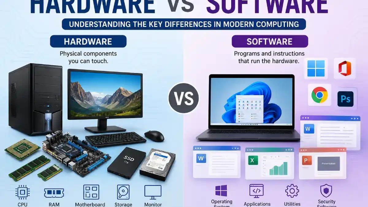 Difference Between Hardware and Software: Complete Beginner’s Guide (2026)