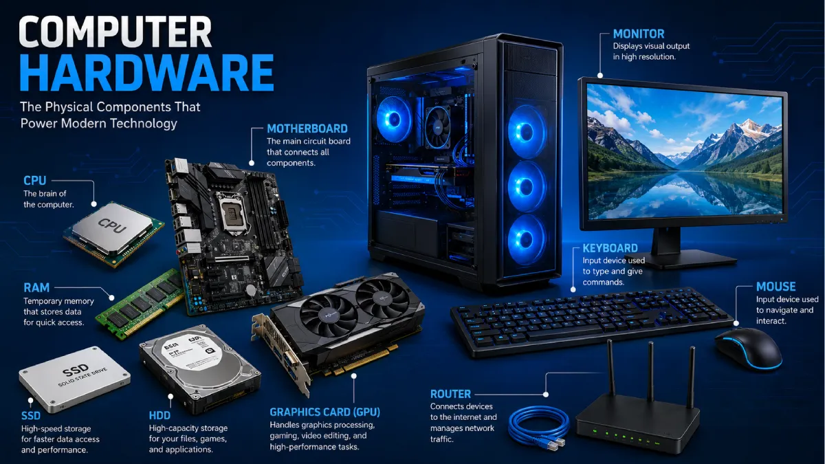 Hardware: Complete Guide to Computer Hardware, Types, Components, Features & Uses (2026)